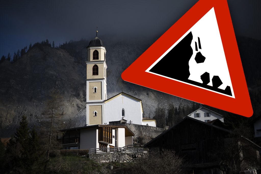 Bündner Bergdorf droht wegen Felssturz die Evakuierung