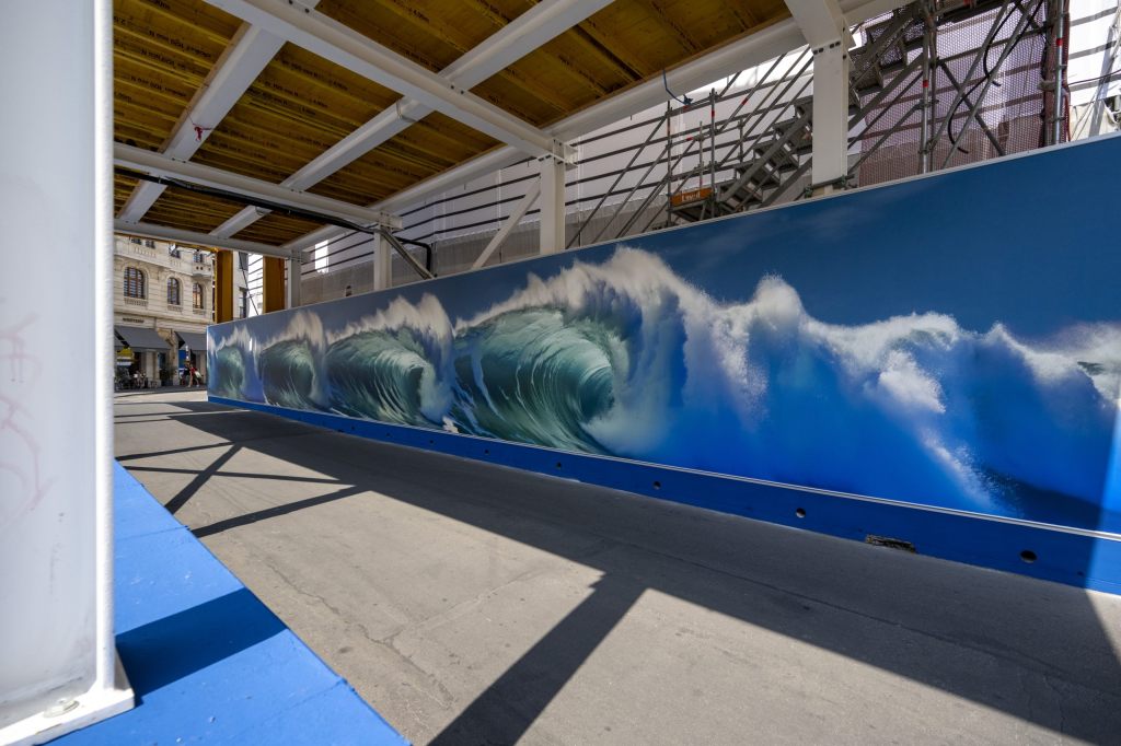 Wüste und Meer verschönern Grossbaustelle der Globus-Filiale