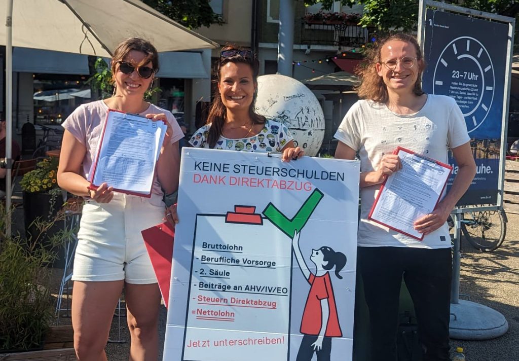 Über 2’000 Unterschriften in einer Woche: Die SP will Steuern direkt vom Lohn abziehen