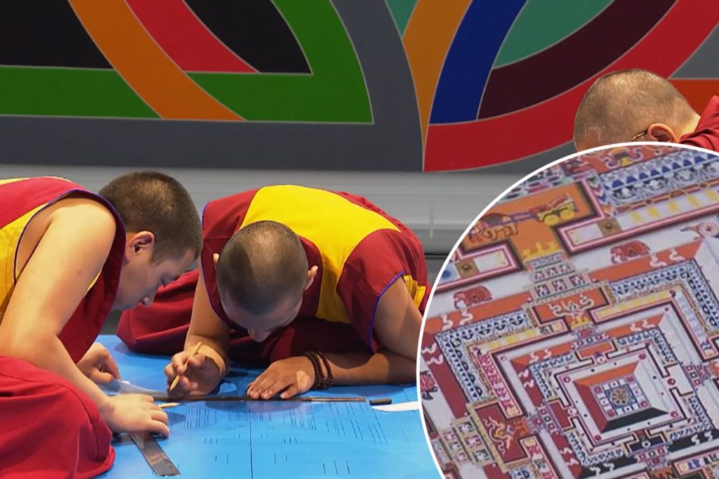 Bis das Mandala fertig ist, dauert es noch über zwei Wochen