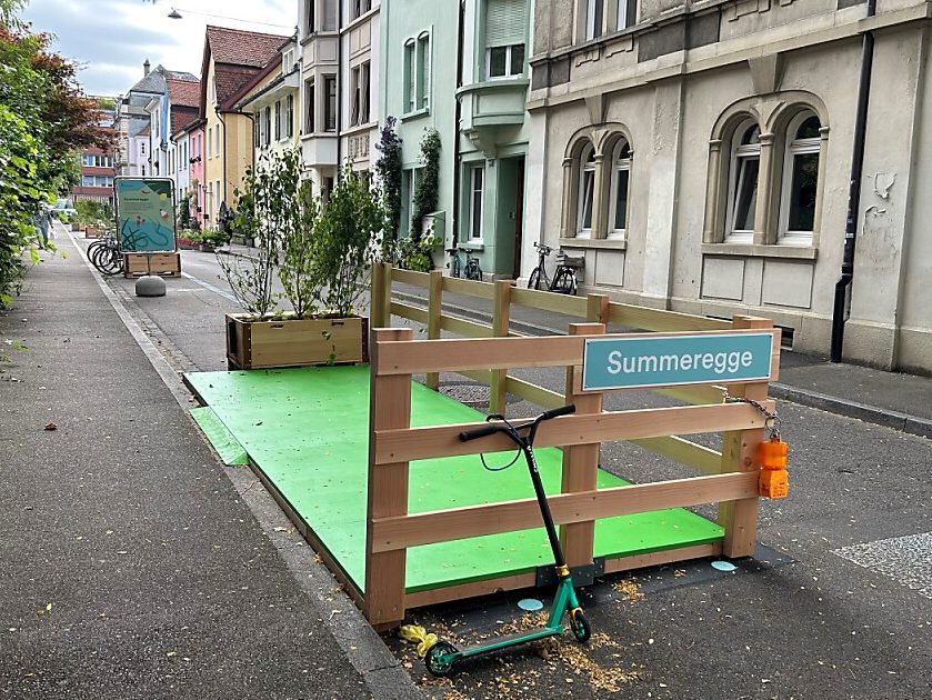 Auf stillgelegtem Parkplatz: Dies ist eine «Begegnungszone»