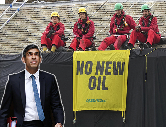 Umweltaktivisten verhüllen Wohnhaus von britischem Premier