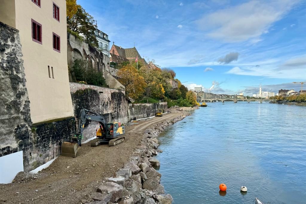 Dieser neue Uferweg ist leider nicht für dich, sondern nur für Baumaschinen