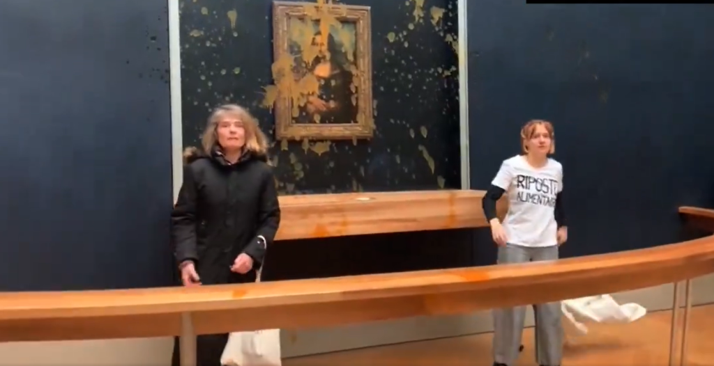 Aktivistinnen bewerfen «Mona Lisa» im Louvre mit Suppe