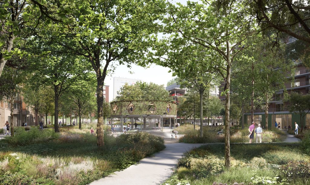 Mit Pavillon und 83 neuen Bäumen: In Volta Nord entsteht ein neues Quartierzentrum