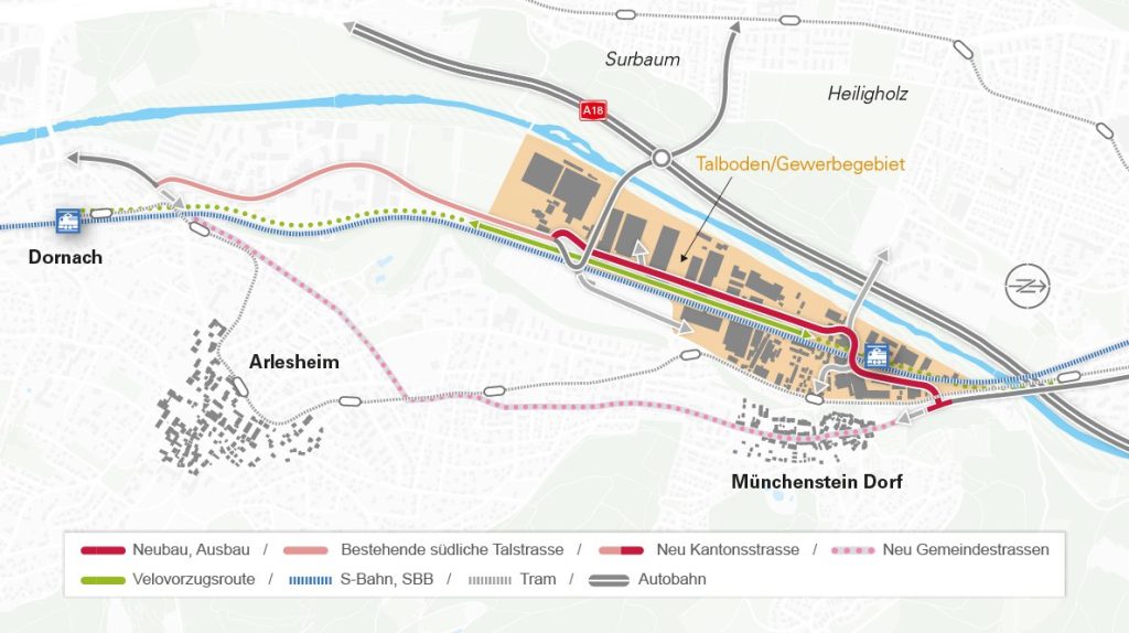 Weniger Lärm im Wohngebiet: Münchenstein und Arlesheim wollen Kantonsstrasse verlegen