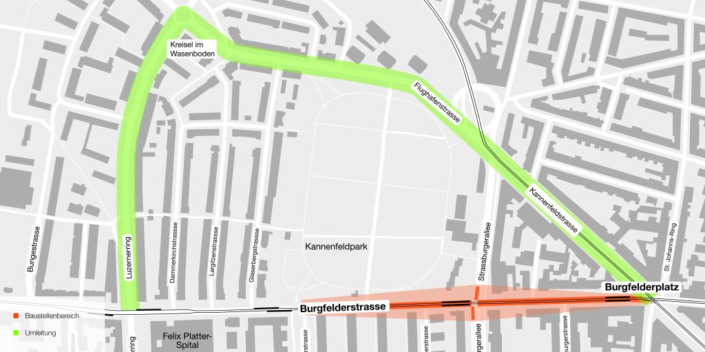 Erste Bauetappe startet: Mehr Sicherheit für die Burgfelder- und die Missionsstrasse