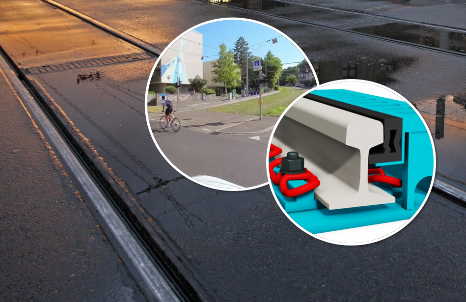 Nach Winterpause: Velofreundliches Gleis geht wieder in Betrieb