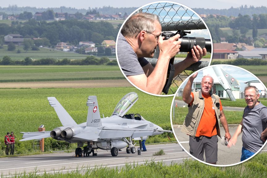 So erlebten zwei Baselbieter Planespotter die Kampfjet-Übung auf der Autobahn