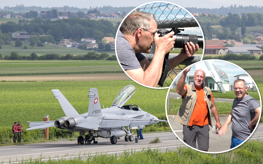 So erlebten zwei Baselbieter Planespotter die Kampfjet-Übung auf der Autobahn