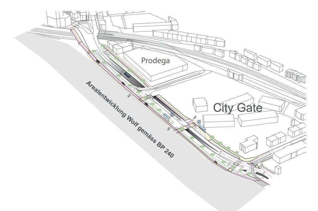 Neues Quartier auf dem Areal Wolf: So soll die St. Jakobs-Strasse umgestaltet werden