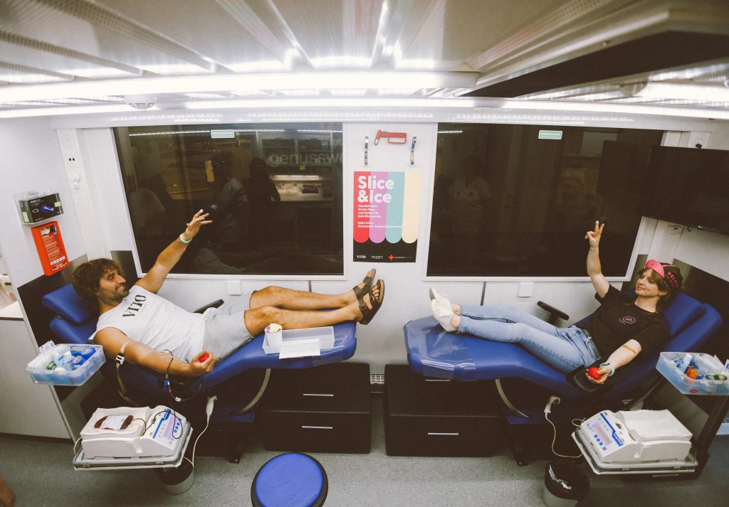 Für Blutspenden gibt es auch in diesem Jahr wieder Pizza & Glace