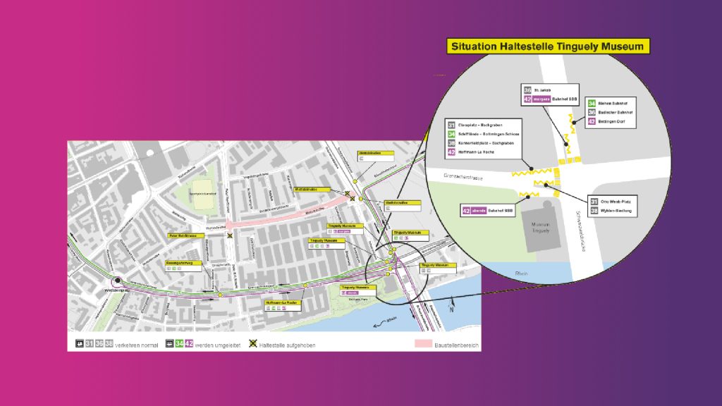 Wettsteinallee und Dreispitzknoten in den Sommerferien gesperrt