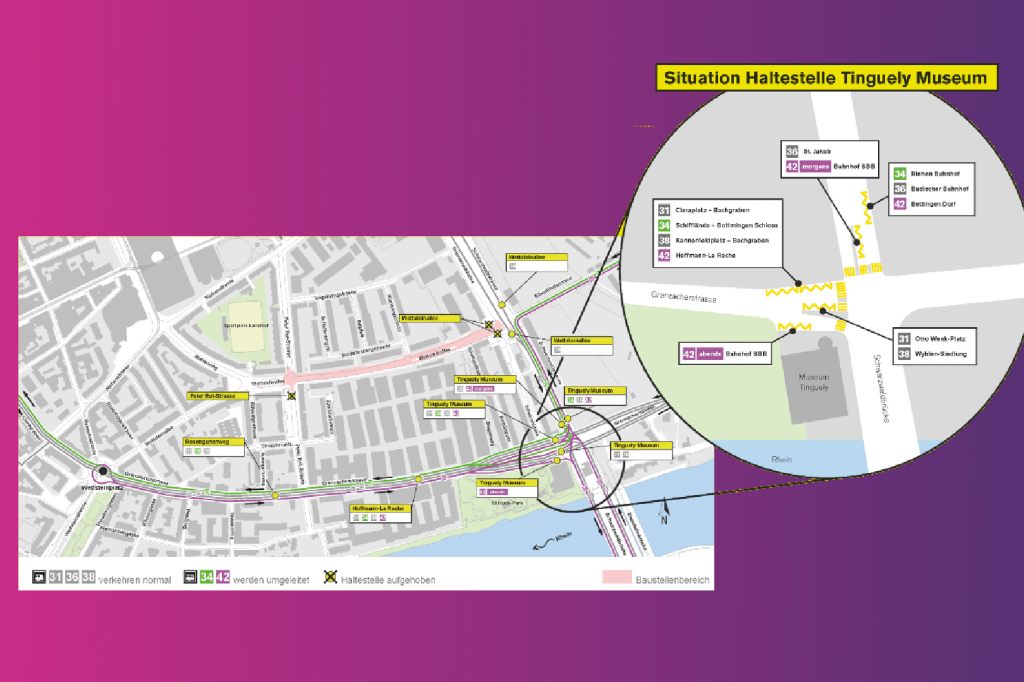 Wettsteinallee und Dreispitzknoten in den Sommerferien gesperrt