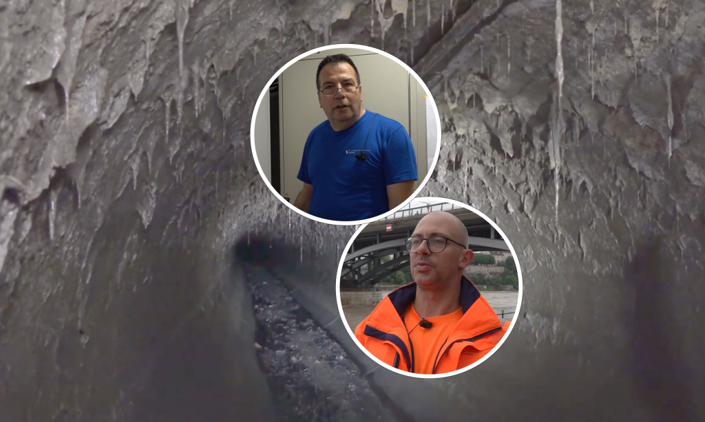 Auspumpen vor dem grossen Putz: So sieht der Abwassertunnel unter dem Rhein aus