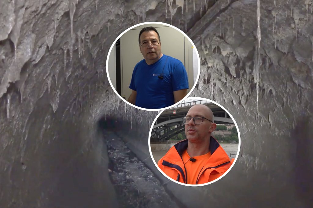 Auspumpen vor dem grossen Putz: So sieht der Abwassertunnel unter dem Rhein aus