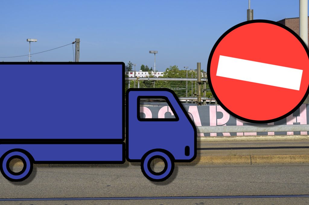 Fahrzeuge höher als 3 Meter kommen bei der Margarethenbrücke nicht mehr durch