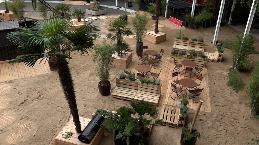 100 Tonnen Sand für eine Wohlfühloase in Basel