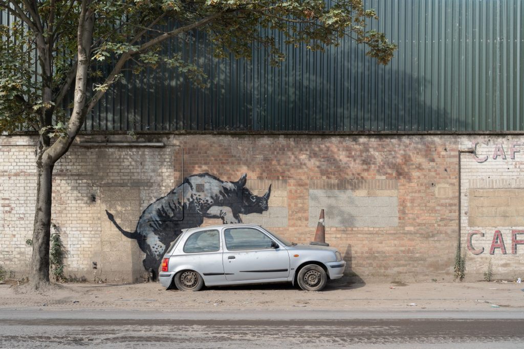 Es ist ein Nashorn: Wieder Banksy-Werk in London aufgetaucht