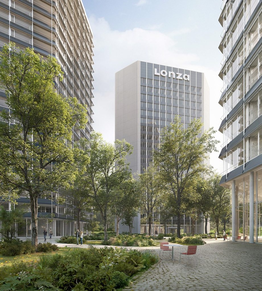 700 neue Arbeitsplätze und 200 Wohnungen beim Lonza-Hochhaus