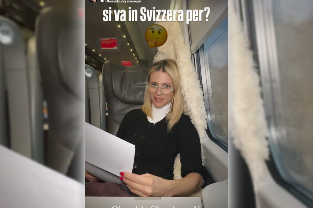 ESC-Team nimmt Michelle Hunziker am SBB in Empfang