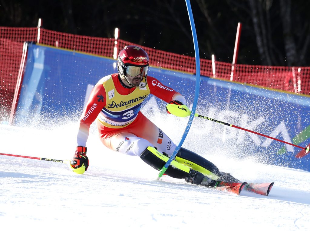 Loïc Meillard verpasst im Slalom von Kranjska Gora das Podest