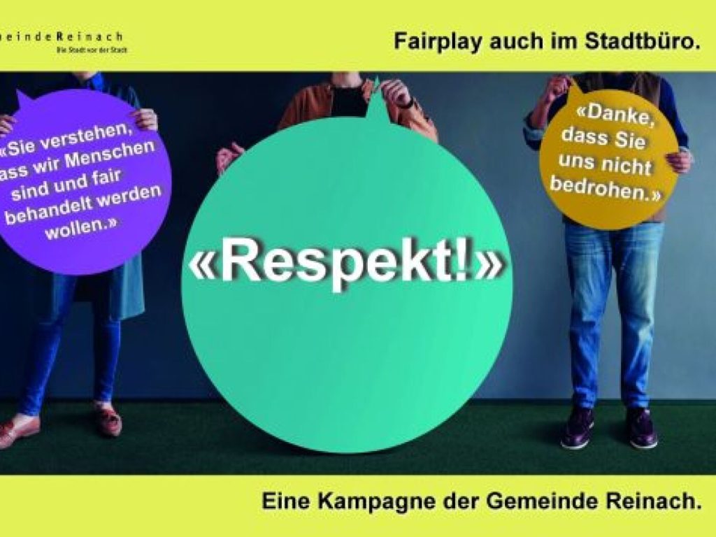 Reinach lanciert Kampagne gegen Beschimpfungen und Drohungen
