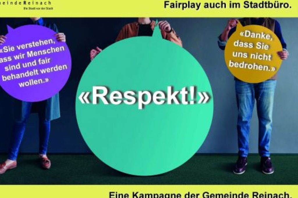 Reinach lanciert Kampagne gegen Beschimpfungen und Drohungen