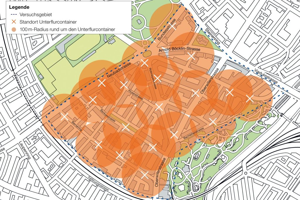 Wegen Teuerung: Kanton verkleinert Unterflurcontainer-Testgebiet