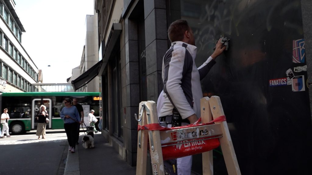 Während dem ESC werden Schmierereien besonders schnell entfernt