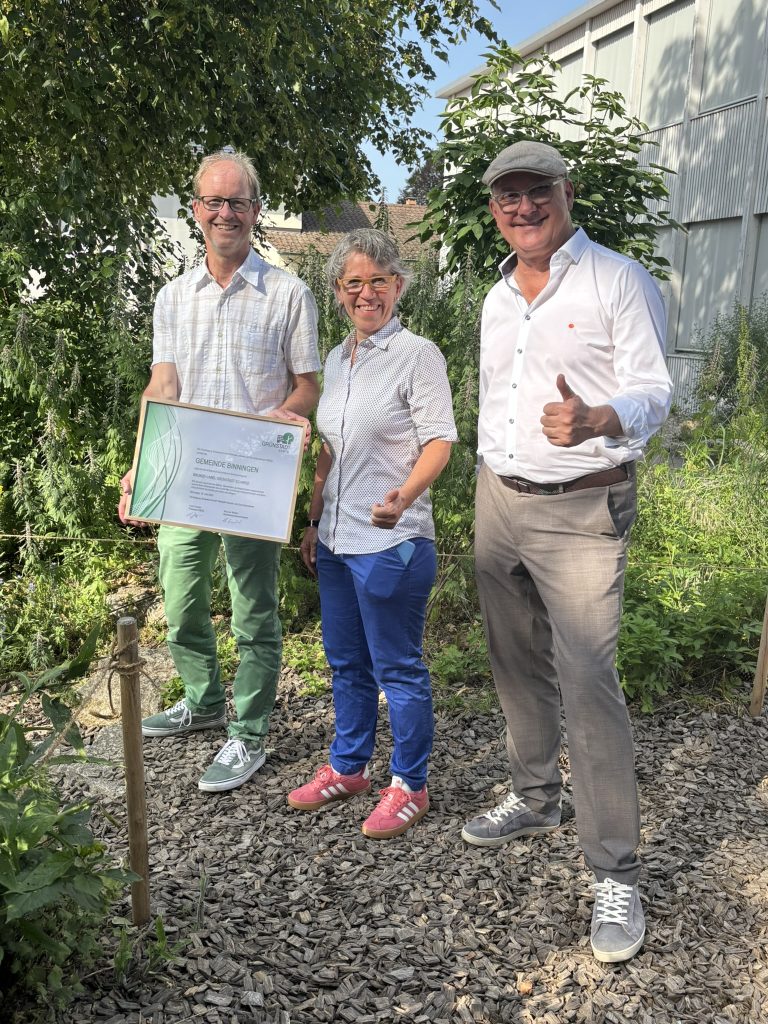 Binningen erhält als erste Baselbieter Gemeinde das Label «Grünstadt Schweiz»