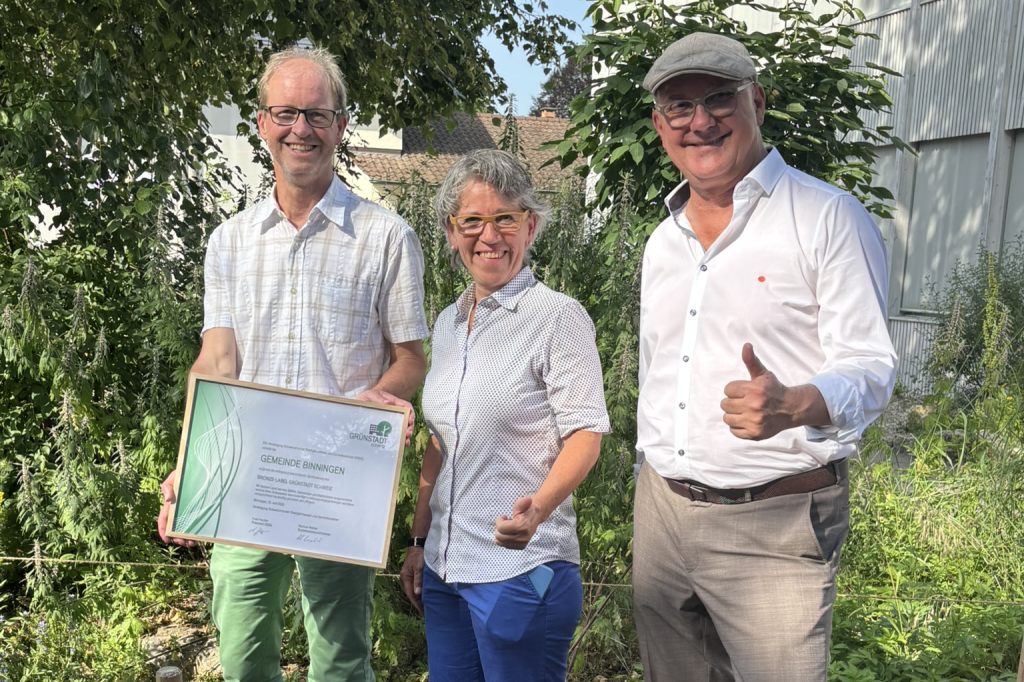 Binningen erhält als erste Baselbieter Gemeinde das Label «Grünstadt Schweiz»