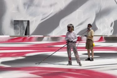 Der Messeplatz erhält einen farbigen Anstrich