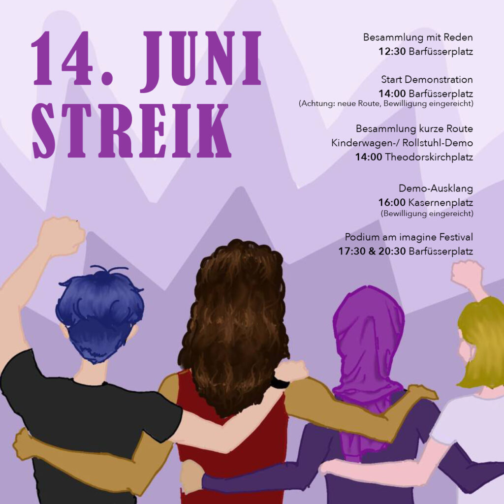 Feministischer Streik in Basel: Gemeinsam gegen Gewalt und Ungerechtigkeit auf die Strasse gehen