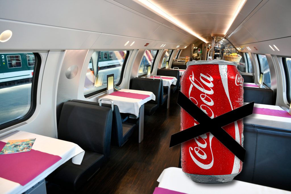 In den SBB-Speisewagen gibt es kein Coca-Cola mehr