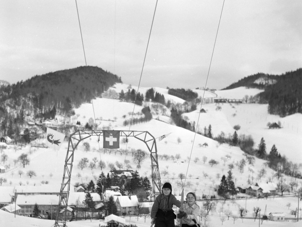 Der untere Skilift in Langenbruck wird abgebrochen