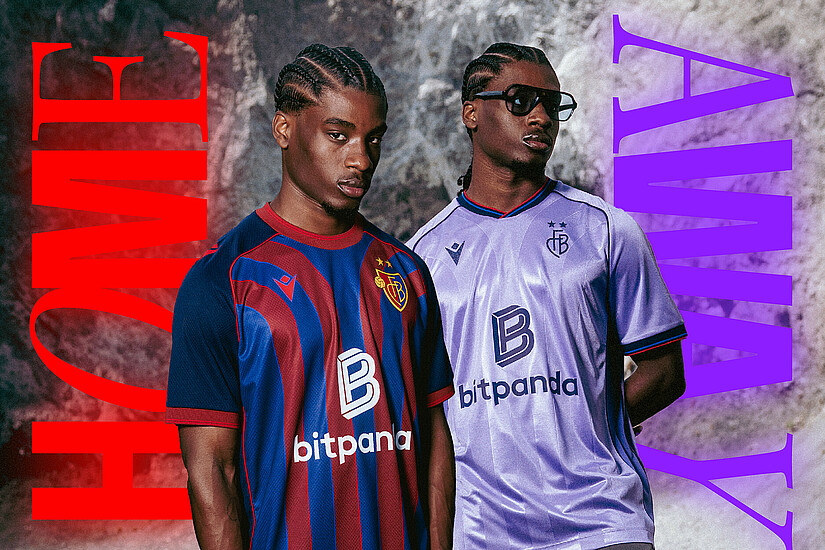 Rotblau gestreift und helles Lila: So sehen die neuen FCB-Trikots aus