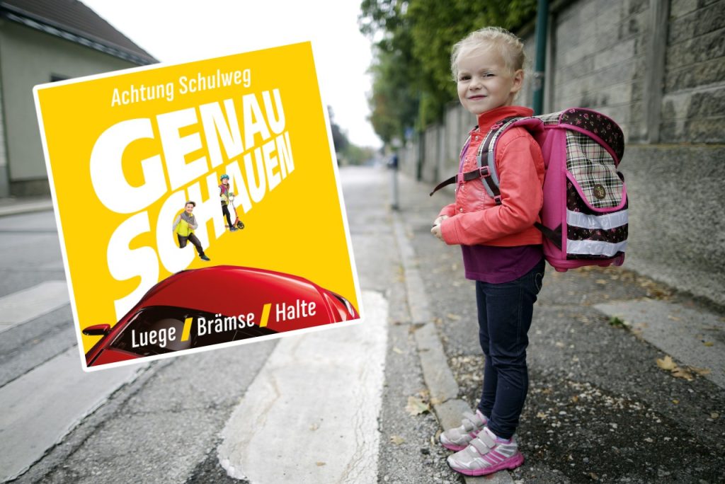 «Luege, Brämse, Halte» – TCS startet Sicherheitskampagne zum Schulbeginn
