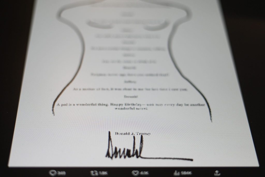 Demokraten zeigen angebliches Trump-Schreiben an Epstein