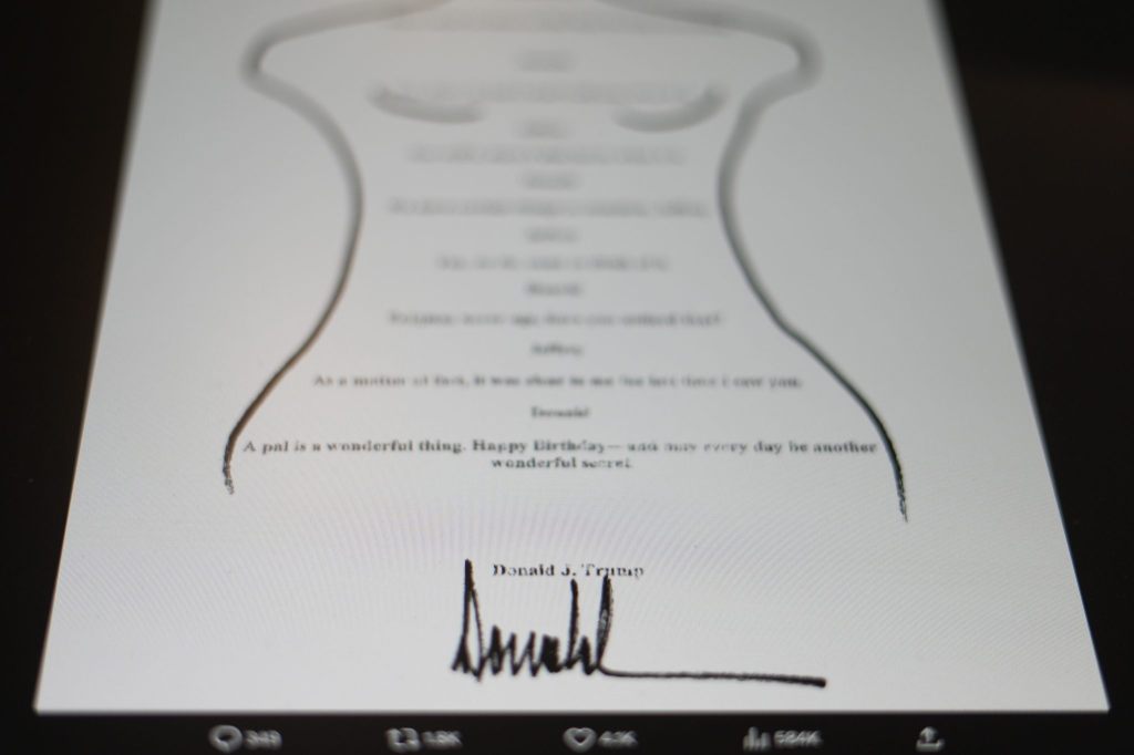 Demokraten zeigen angebliches Trump-Schreiben an Epstein