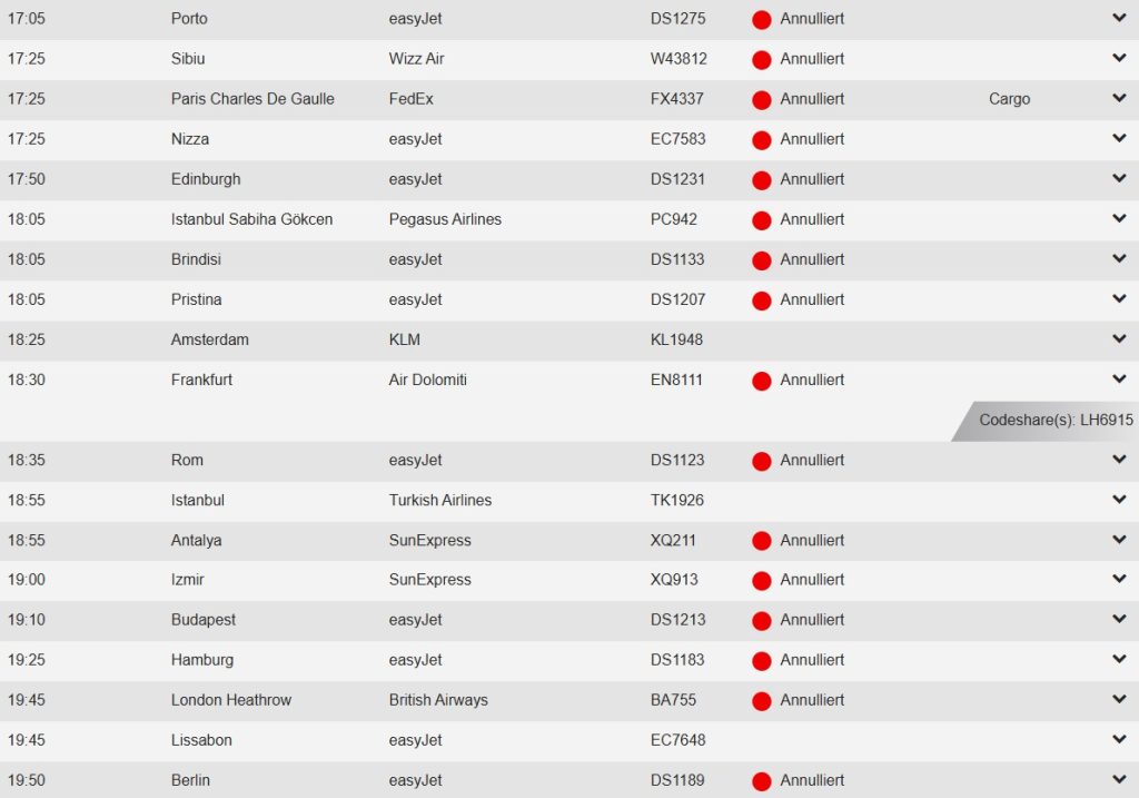 Wegen Streik in Frankreich: 25 Flüge am EAP gestrichen