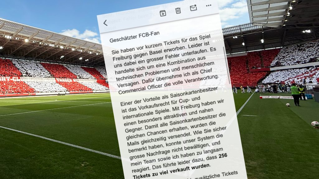 FC Basel hat zu viele Tickets für das Auswärtsspiel in Freiburg verkauft