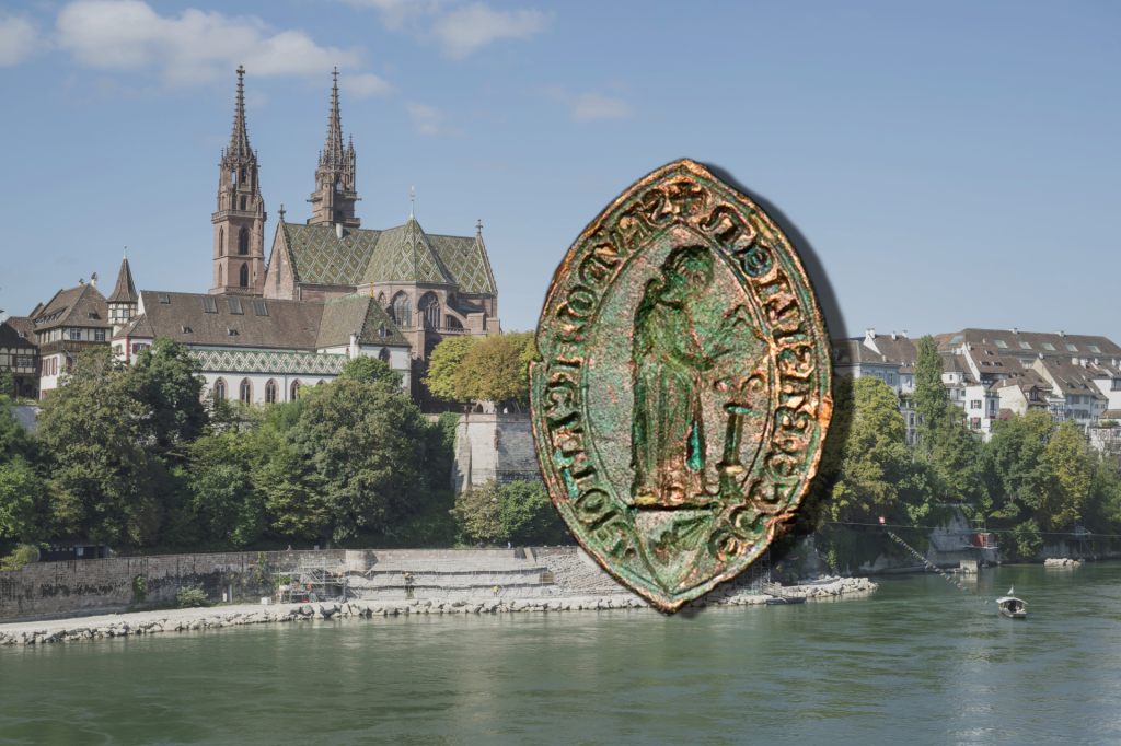 Mittelalterlicher Siegelstempel im Rhein gefunden