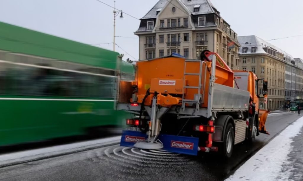 Winterdienst hatte ersten Schnee-Einsatz auf Basels Trottoirs