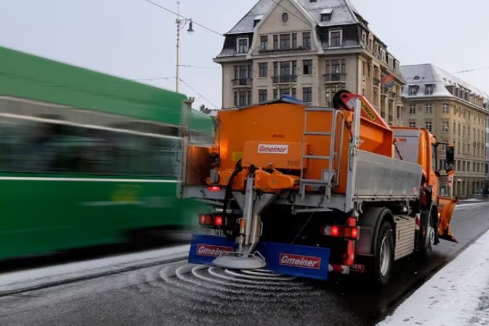 Winterdienst hatte ersten Schnee-Einsatz auf Basels Trottoirs